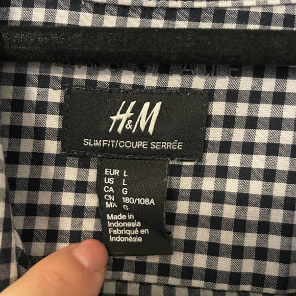 H&M Slim Fit Dress Shirt Size large - Picture 2 of 3
